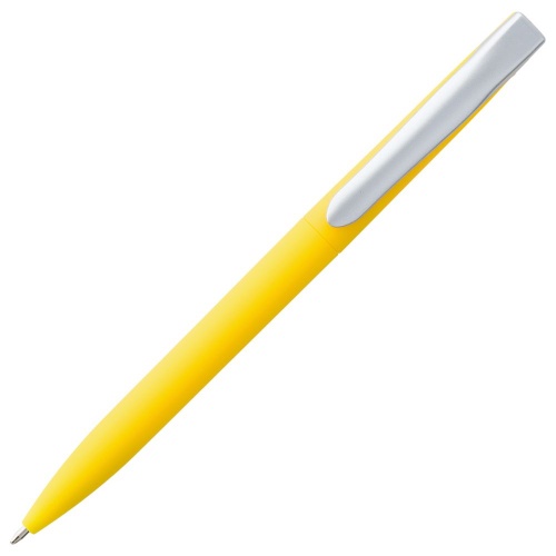Ручка шариковая Pin Soft Touch, желтая фото 2