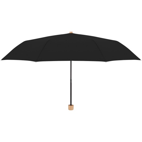Зонт складной Nature Mini, черный фото 2