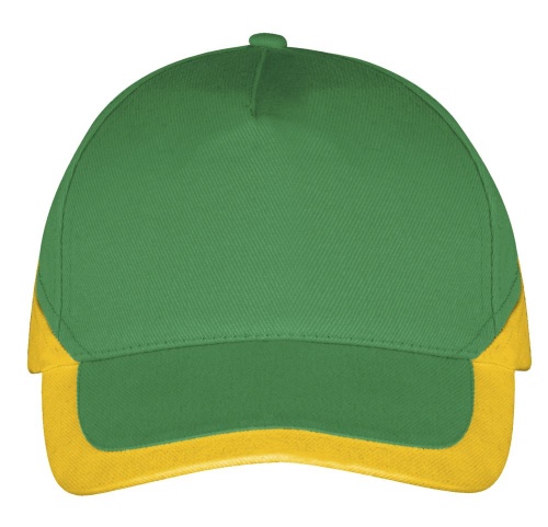 Бейсболка Booster, ярко-зеленая с желтым фото 2