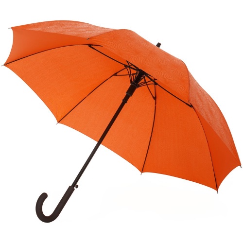 Зонт-трость Magic с проявляющимся цветочным рисунком, оранжевый фото 4