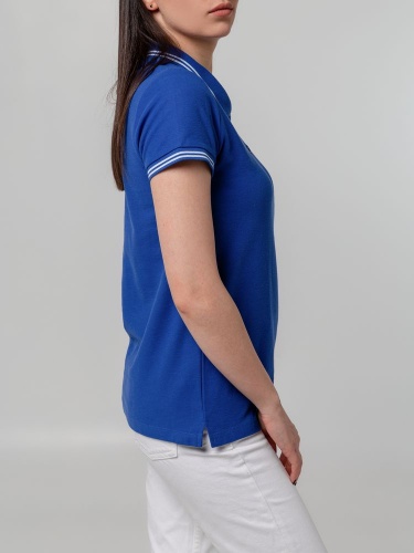 Рубашка поло женская Virma Stripes Lady, ярко-синяя фото 8