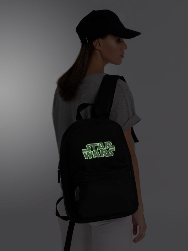 Рюкзак с люминесцентной вышивкой Star Wars, черный фото 2