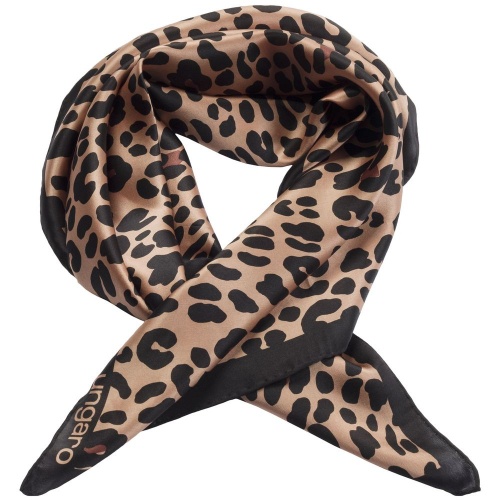 Платок Leopardo Silk, коричневый фото 3