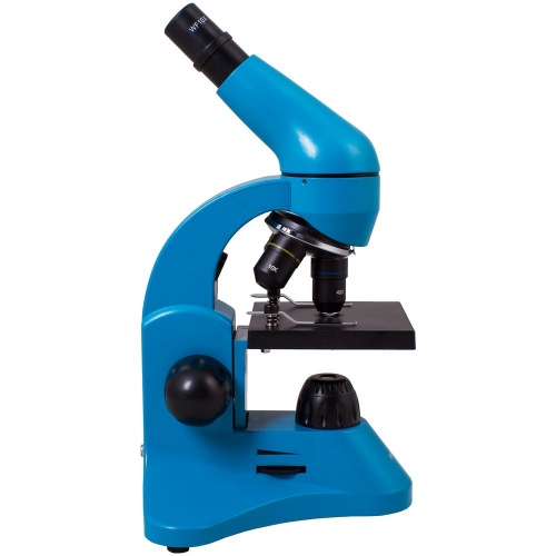 Монокулярный микроскоп Rainbow 50L с набором для опытов, голубой фото 3